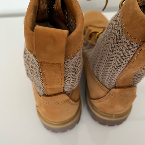Timberland Authentics Open Weave 6" Wheat Boots Size 7 - Picture 6 of 8